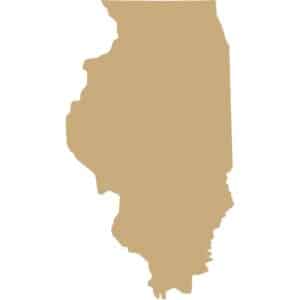 Silhouette of the state of Illinois