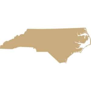 Silhouette of the state of North Carolina