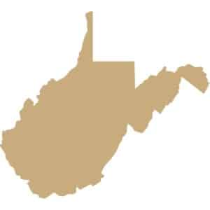 Silhouette of the state of West Virginia