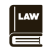 Icon image of a book that says "Law" on the front.