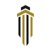 Icon for a law firm in gold and black