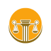 Law firm icon with yellow circle around it